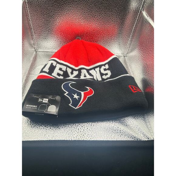 Houston Texans New Era Reversible Knit Beanie - Two Designs in One - New - Picture 1 of 5